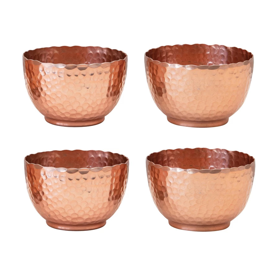 Hammered Metal Bowls, Set of 4 – Penny&Moo