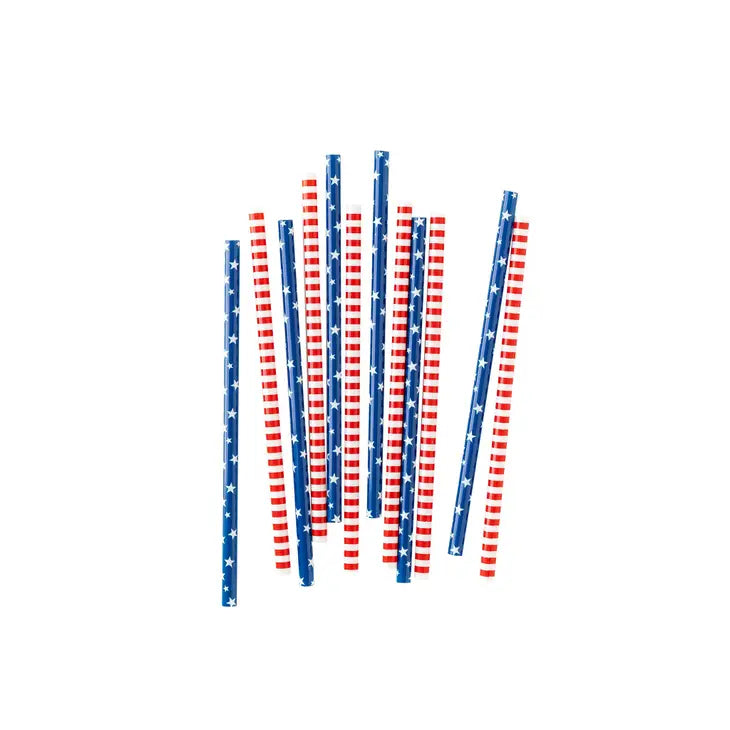 Red/White and Blue Reusable Straws – Penny&Moo