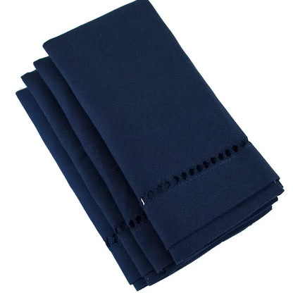 Hemstitch Napkin in Navy, Set of 4