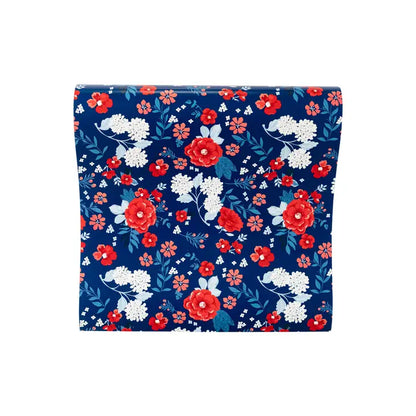 Blue Floral Paper Table Runner