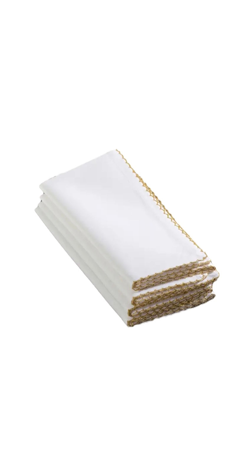 Gold Whip Stitch Napkin