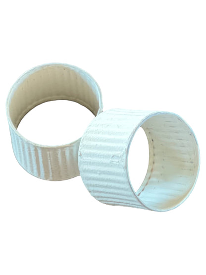 Cream Crimped Napkin Ring