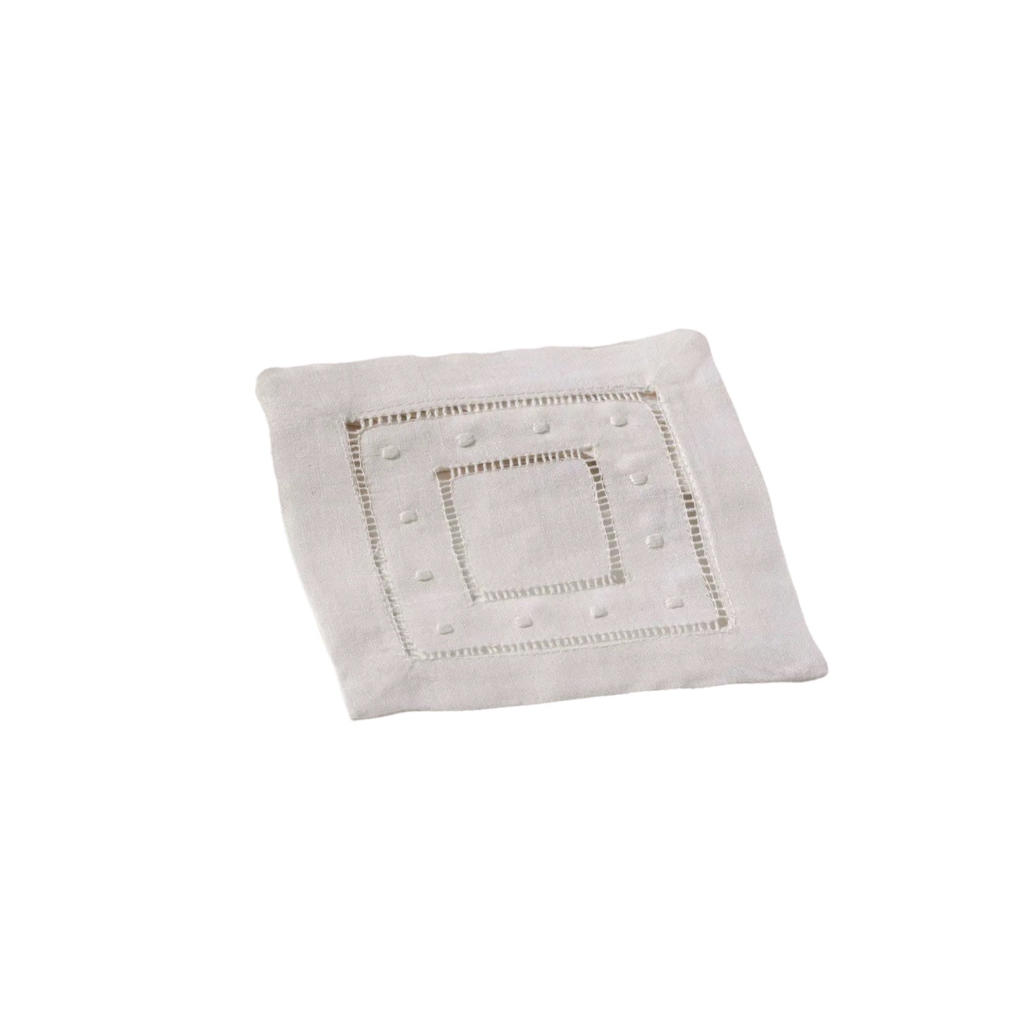 Swiss Dot Cocktail Napkin, Cream