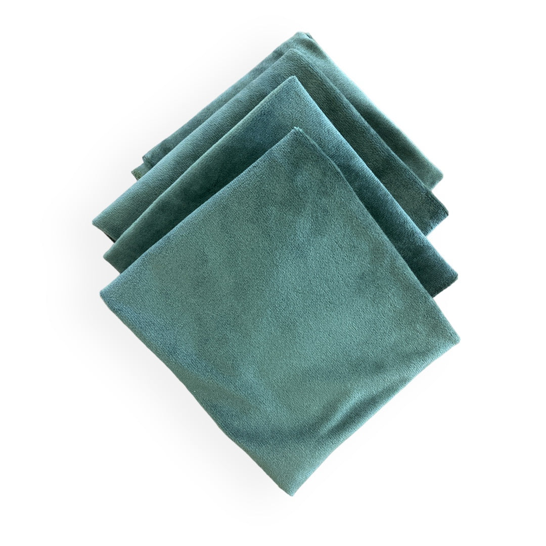 Velvet Napkins in Moss, Set of 4