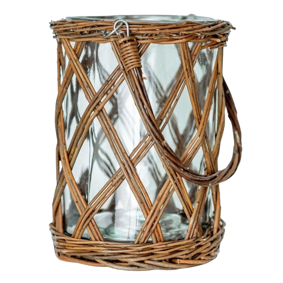 Wicker Wrapped Vase, Large