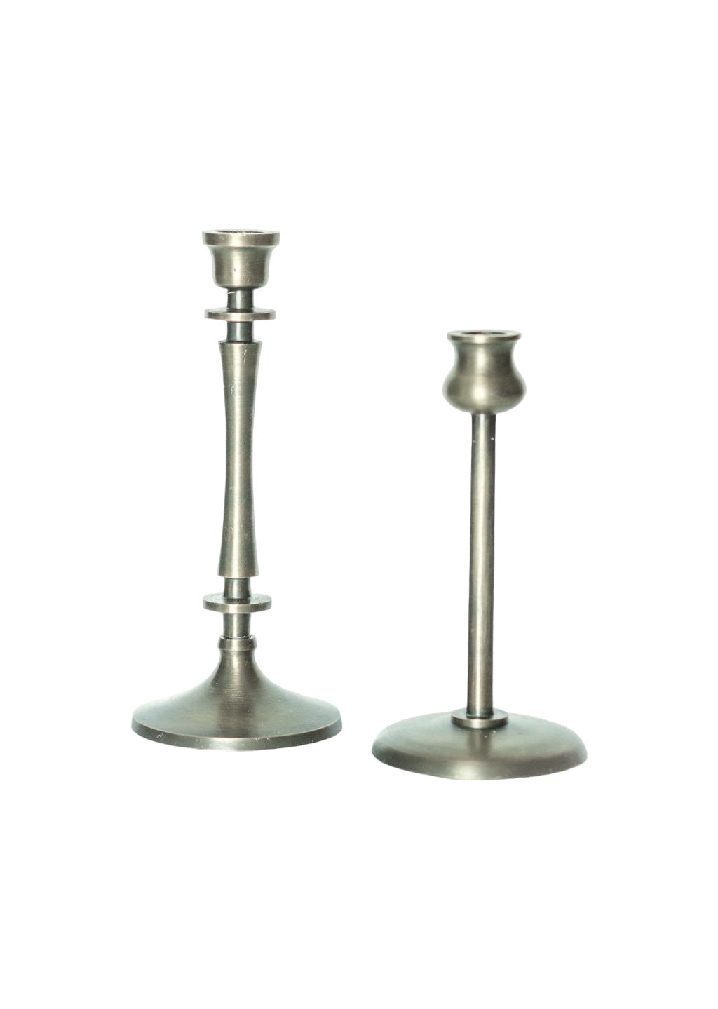 Elegant Brass Taper Holders, set of 2