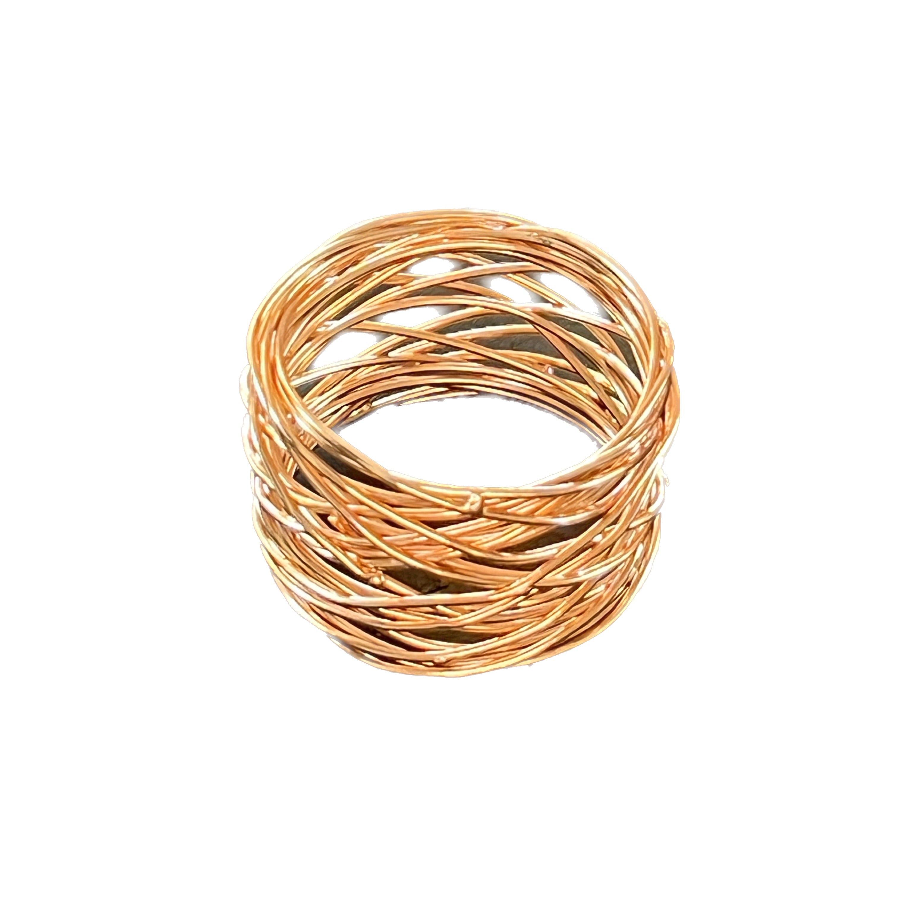 Copper Line Napkin Rings, Set of 4