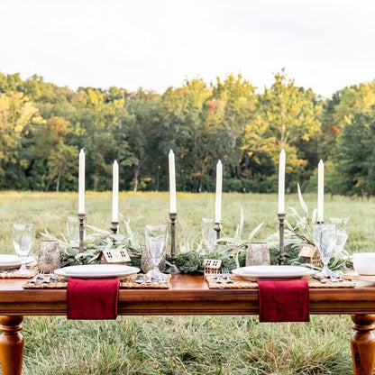 Velvet Napkins in Burgundy, Set of 4