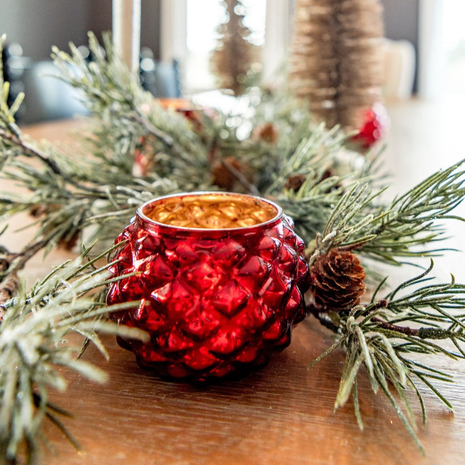 Red Embossed Votive