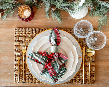 Holiday Plaid Napkins, Set of 4