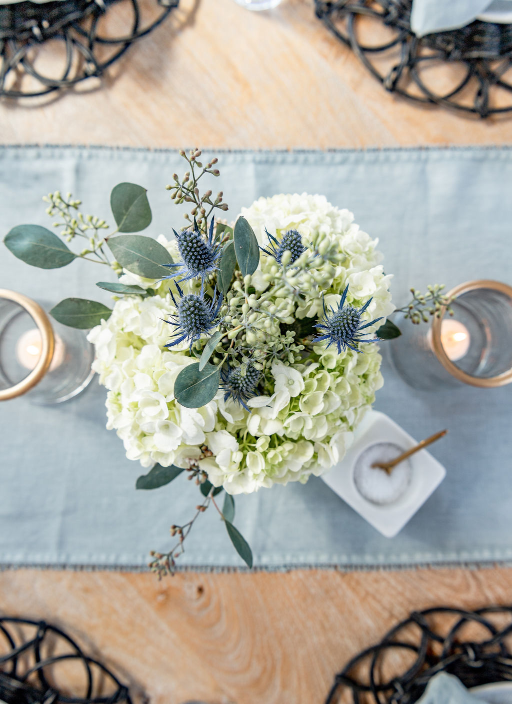 Marble Bowl with Brass Spoon