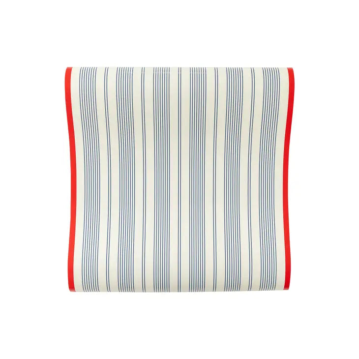 Red and Blue Striped Table Runner