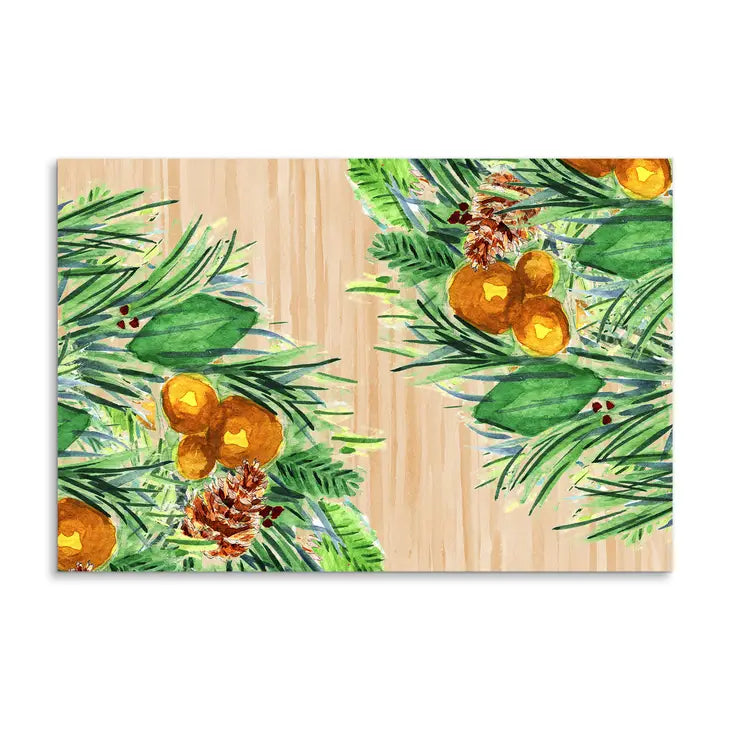 Holiday Greenery Paper Placemats