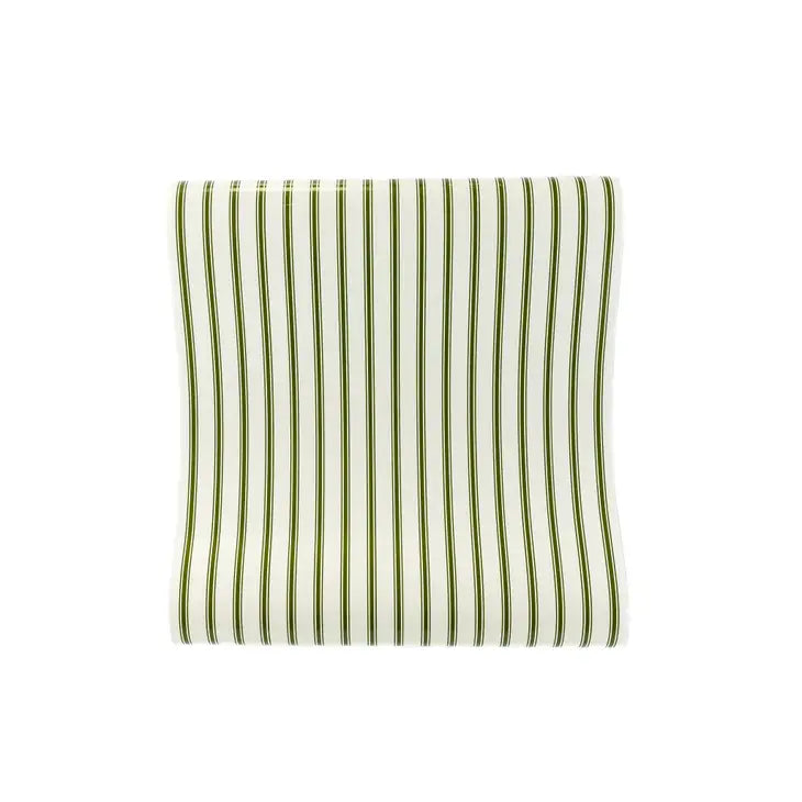 Believe Paper Table Runner, Green Stripe