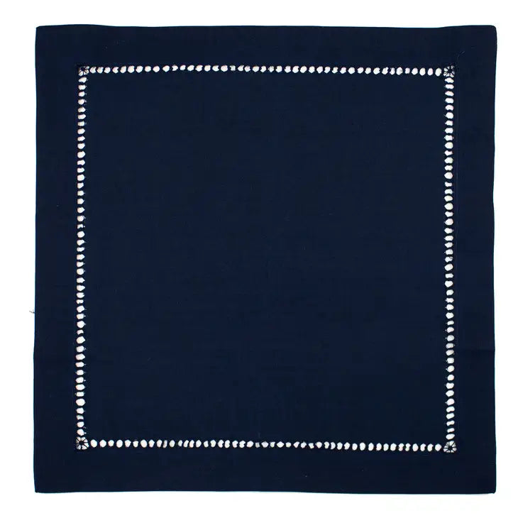 Hemstitch Napkin in Navy, Set of 4