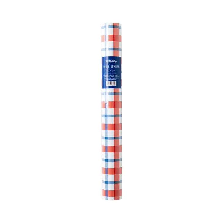 Americana Plaid Paper Table Runner