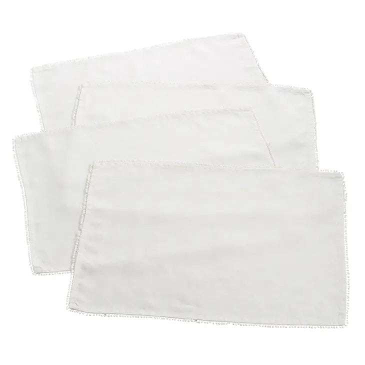 Pom Pom Placemats in Ivory, Set of 4