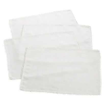 Pom Pom Placemats in Ivory, Set of 4