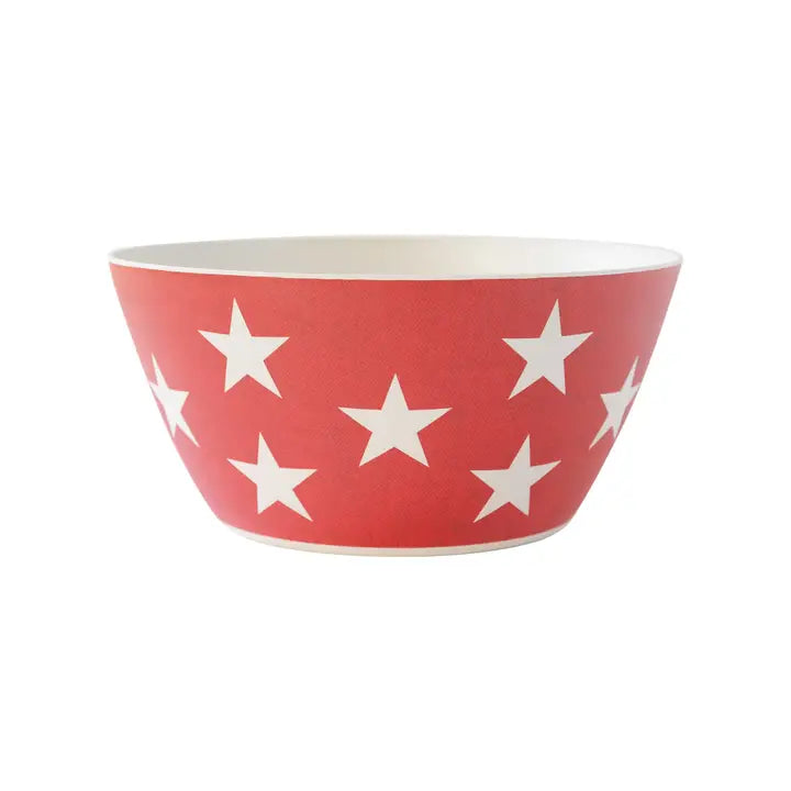 Red Stars Reusable Bamboo Bowl